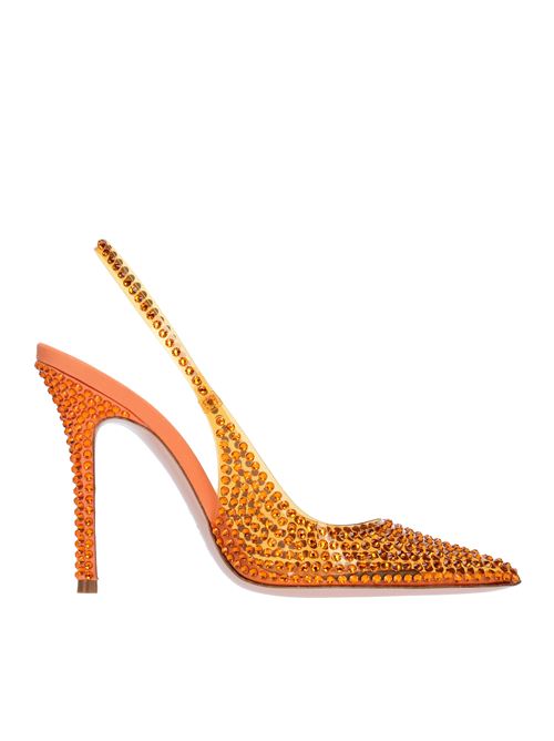 Décolleté Slingback modello STELLA 105 in raso jelly e strass GEDEBE | STELLA SLINGBACK 105ARANCIO